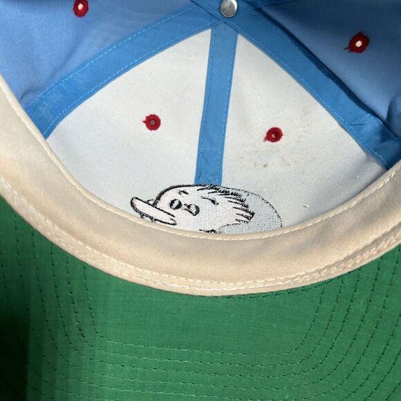 Vintage 1993 Olive Oil Hat Snapback American Needle Blockhead Popeye Blue Cap - Picture 5 of 8